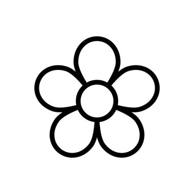 Daisy Flower Flat Taslak Simgesi İzole Edilmiş Vektör ResmiComment