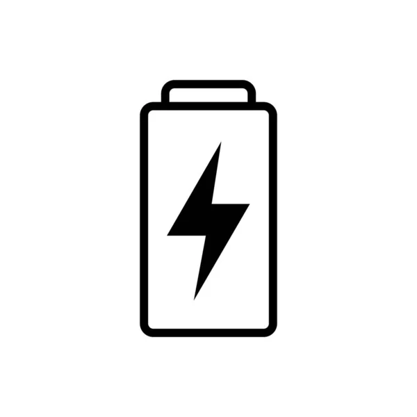 Ícone Sinal Energia Carga Bateria Ilustração Vetor Isolado —  Vetores de Stock