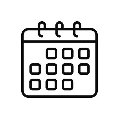 Takvim Özeti Simgesi İzole Edilmiş Vektör İllüstrasyonu
