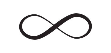 Sonsuz İşaret Simgesi Simgesi Simgesi Vektör İllüstrasyonu