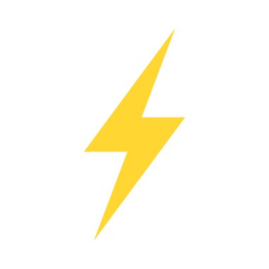Sarı Şimşek Cıvata Şarjı İzole Vektör Simgesi ResmiComment