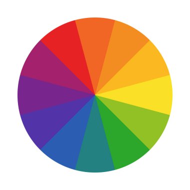 12. Bölüm RGB Renk Tekerleği Vektör İllüstrasyonu