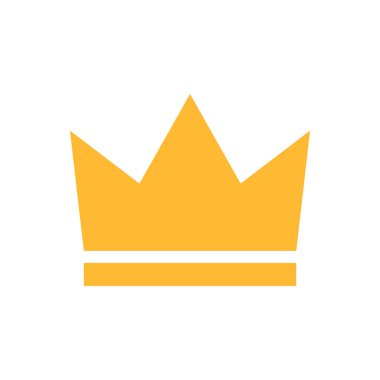 Altın Taç Simgesi İzole Edilmiş Vektör İllüstrasyonu