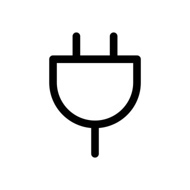 Güç Eklentisi Bağlantısı Doğrusal Simgesi İzole Edilmiş Vektör ResmiComment