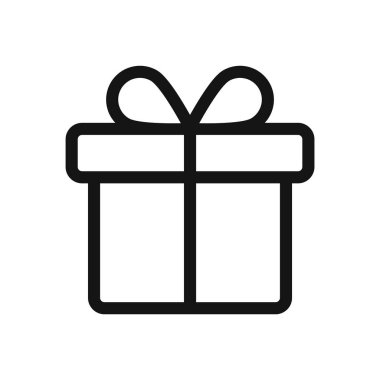 Hediye Satırı Simgesi İzole Edilmiş Vektör İllüstrasyonu