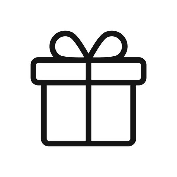 Hediye Satırı Simgesi İzole Edilmiş Vektör İllüstrasyonu