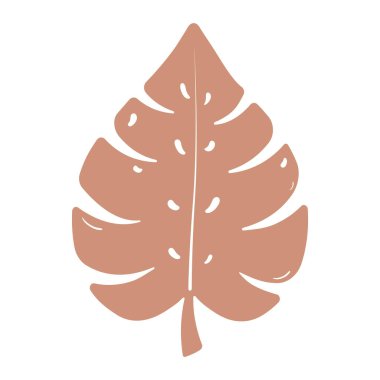 Monstera Leaf Simgesi Beyaz Arkaplanda İzole Vektör ResimleriComment