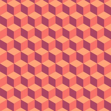 Geometrik Küp Hücre Dekorasyonu Arkaplan Vektörü