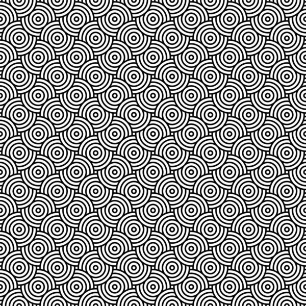 Циркулярный бесшовный абстрактный чёрно-белый фон