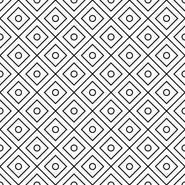 Siyah Beyaz Geometrik Kare Çizgi Şekli Arkaplan Vektörü