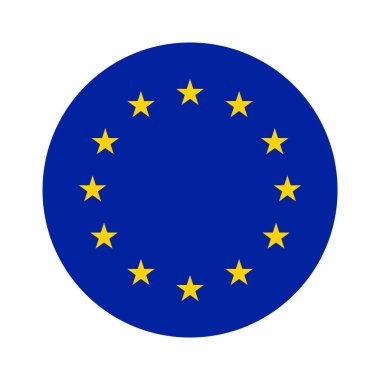 Avrupa Birliği bayrağı mavi renkli sarı yıldız simgesi