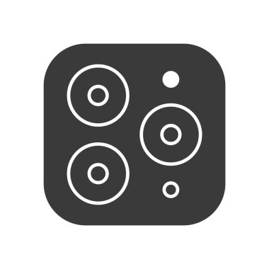 Smartphone Arka Üçlü Kamera Mercek Simgesi