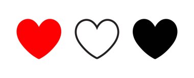 Dekoratif Kalp Şeklinde Beyaz Arkaplanda Simgeler