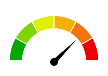 Hız göstergesi Düz Simge Müşteri Memnuniyeti Seviye İllüstrasyonu