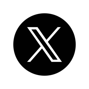Twitter X Yuvarlak Tuş Logo Vektörü