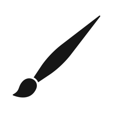 Fırça düz ikon vektör illüstrasyonunu boya