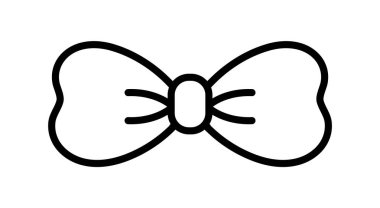 Papyon çizgisi biçim kurdele simgesi izole edilmiş vektör illüstrasyonu