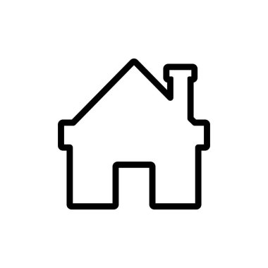 Ev taslağı biçim simgesi izole edilmiş vektör illüstrasyonu