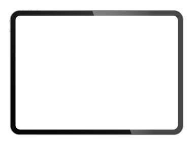 Tablet aygıtı boş ekran parlak çerçeve düzenleme şablonu