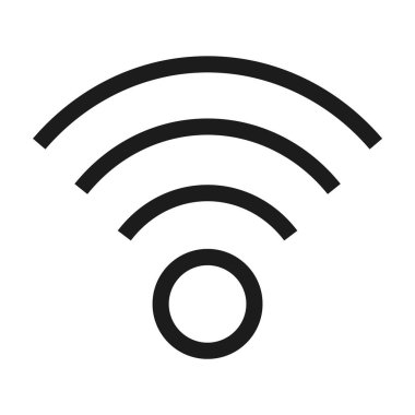 Wifi düz simge izole vektör çizimi sinyali veriyor
