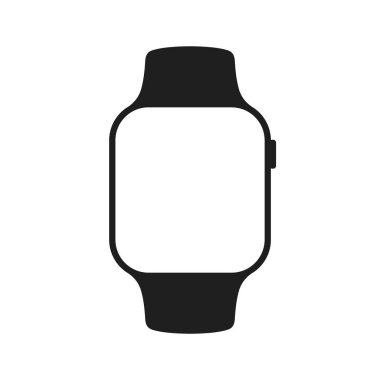 Smartwatch aygıtı modelleme şablonu düz izole vektör çizimi