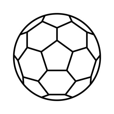 Futbol futbolu izole edilmiş doğrusal biçim vektör çizimi