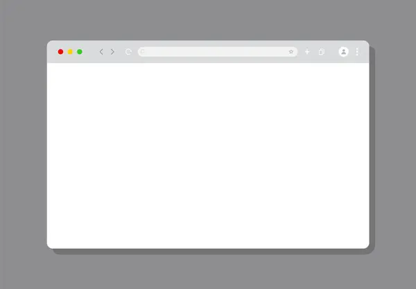 Web Tarayıcı Arayüzü Boş Model Şablonu. Vektör İllüstrasyonu