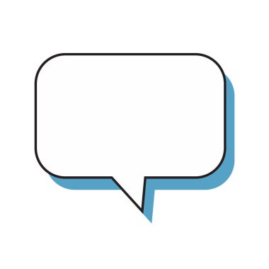 Sohbet bulutu mesaj simgesi izole edilmiş vektör illüstrasyonu