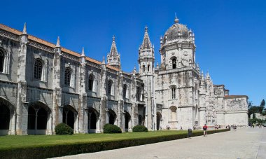 Lizbon, Portekiz 'deki bir UNESCO dünya mirası alanı olan Hieronymites Manastırı (Jeronimos)