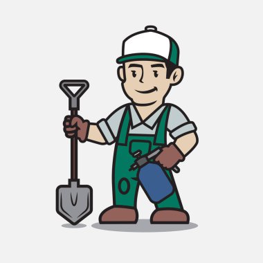 Bahçıvan maskot logo vektörü