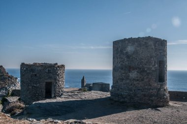 beautiful view of  sea coast with castle 