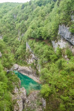 beautiful  landscape with lake in  mountains, nature