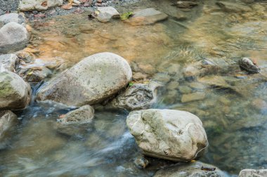 flowing river and rapids 