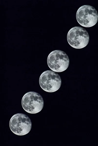 Movimento Lunar Fases Lua — Fotografia de Stock