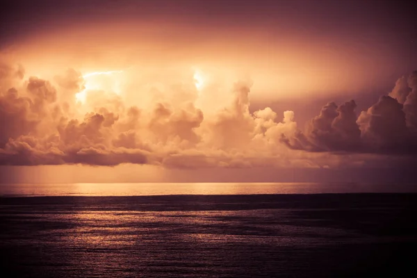 Lightning Storm Sea — ストック写真
