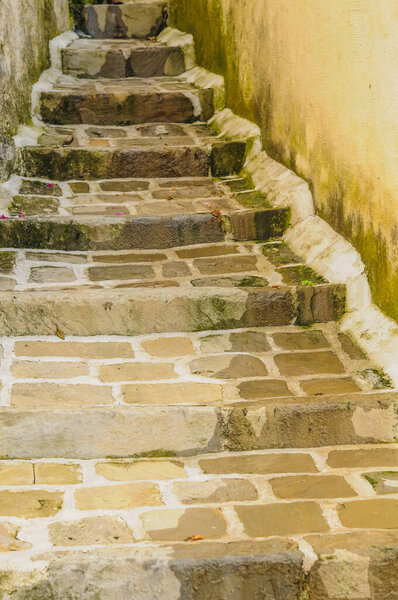 Stone steps in the city historic center