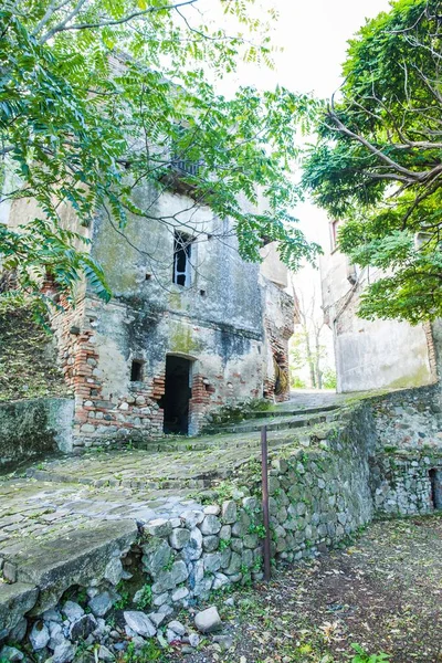 Byggnad Övergiven Spökstad — Stockfoto