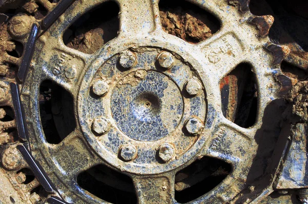 Tractor Wheel Close — Zdjęcie stockowe