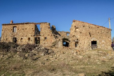 abandoned peasant house in ruins