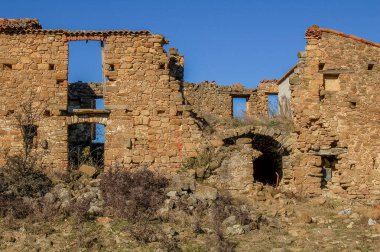 abandoned peasant house in ruins