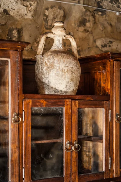 Zbliżenie Wazonu Ceramicznego Starożytny Artefakt — Zdjęcie stockowe