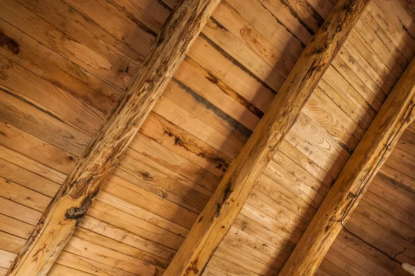 Holzbalken Rustikalen Haus — Stockfoto