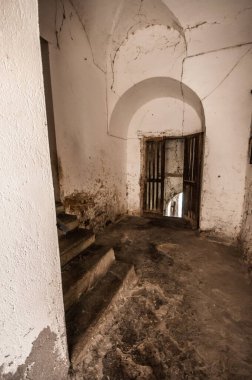 interior of an old abandoned peasant house