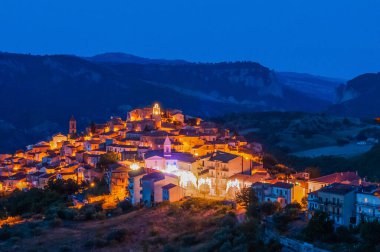 lights of the patronal feast in the old town