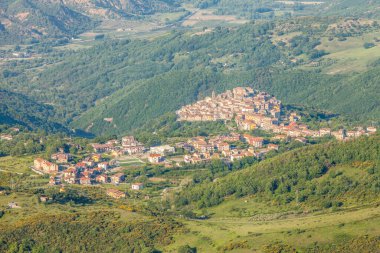 old town on the hill in the south europe Italy