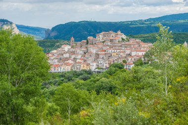 Mediterranean village on the hill, south europe