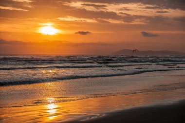 reflections of the sun on the water, sea at sunrise