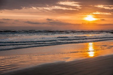 reflections of the sun on the water, sea at sunrise