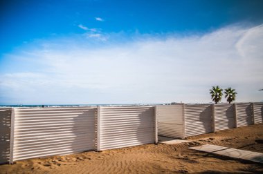 bathing beach at winter, nature