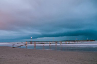 tourist's pier at sunset